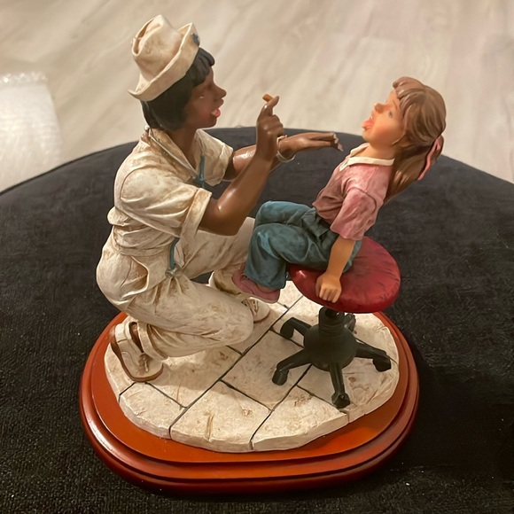 Retired 1998 Van Mark White Caps of Caring “Routine Visit”-Handcrafted - Picture 1 of 5